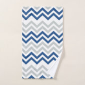 Trendy Blue en Gray Chevron Bad Handdoek (Handdoek)