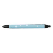 Trendy Blue en White Stippen Zwarte Inkt Pen (Voorkant)