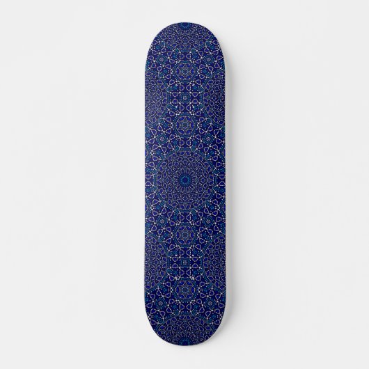 Trendy  Blue Green Dot Art Skateboard (Voorkant)