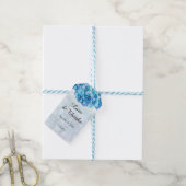 Trendy Blue Hydrangeas bruiloft gunst cadeau Label Cadeaulabel (Met Touw)