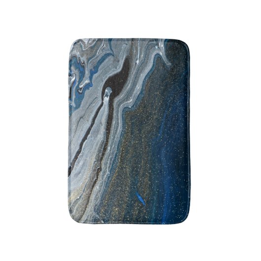 Trendy Blue Marble Pattern Badmat (Voorkant Verticaal)