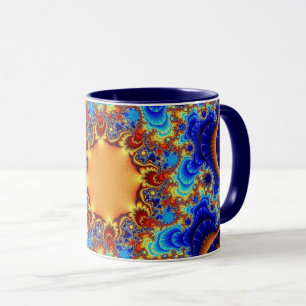 Trendy Blue, Oranje en geel Mok