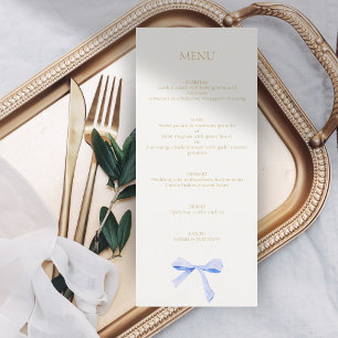 Trendy Blue Ribbon bruiloft Menu