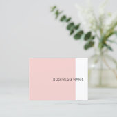 Trendy Blush Pink Elegant Company Modern Simple Visitekaartje (Staand voorkant)