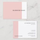 Trendy Blush Pink Elegant Company Modern Simple Visitekaartje (Voorkant / Achterkant)