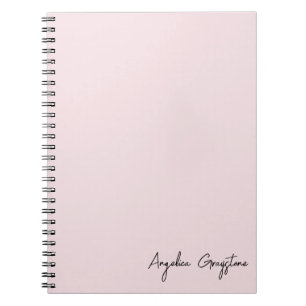 Trendy Blush Pink gepersonaliseerde naam Notitieboek