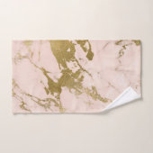 Trendy Blush Pink Gold Marble Bad Handdoek (Handdoek)