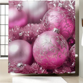 Trendy Blush Roze Kerstbal Douchegordijn