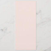 Trendy Blush Roze Waterverf Bruiloft Diner Menu (Achterkant)