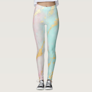Trendy Blush Roze Zachte Mint Gouden Luxe Collecti Leggings