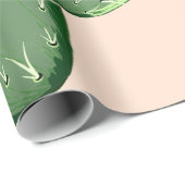 Trendy Bohemian Prickly Pear Cactus & Bloemen Cadeaupapier (Rol Hoek)