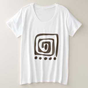 Trendy Boho Abstracte Art Grote Maat T-shirt