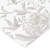 Trendy boho  bloemneutraal grijs roos korte tafelloper (Hoek)