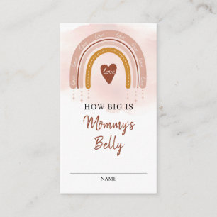 Trendy Boho Blush Pink Rainbow Mama Belly kaart
