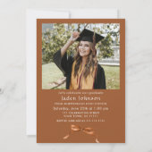 Trendy Boho Bow Ribbon 2 FOTO Afstudeerfeest Kaart (Achterkant)