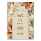 Trendy Boho Burnt Orange Ivory Sage Floral Wedding Kaart (Voorkant)