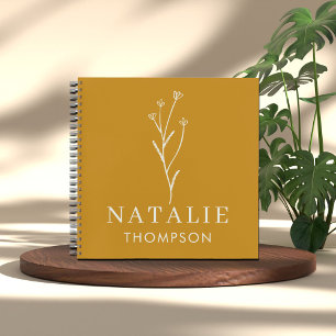 Trendy Boho chique minimalistische maatmosterd gee Notitieboek