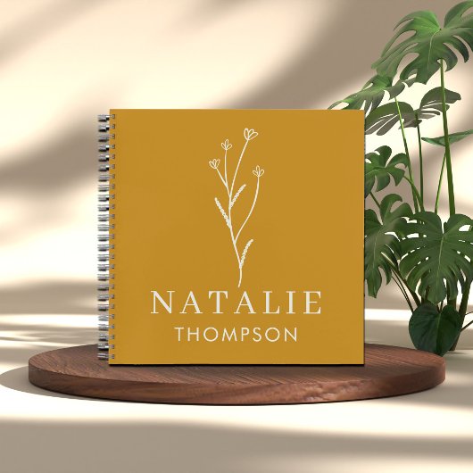 Trendy Boho chique minimalistische maatmosterd gee Notitieboek