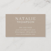 Trendy Boho chique minimalistische rustieke Griege Visitekaartje (Achterkant)