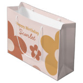 Trendy Boho Daisies Groot Cadeauzakje (Voorkant Gekanteld)