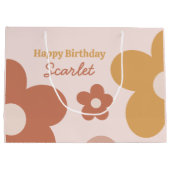 Trendy Boho Daisies Groot Cadeauzakje (Achterkant)