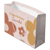 Trendy Boho Daisies Groot Cadeauzakje (Achterkant Gekanteld)