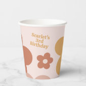 Trendy Boho Daisies Papieren Bekers (Voorkant)