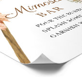 Trendy Boho Dried Palm Pampas Grass Mimosa Bar Poster (Hoek)