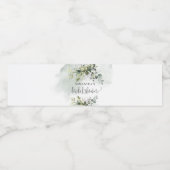 Trendy boho eucalyptus groen goud Bridal Waterfles Etiket (Enkel label)