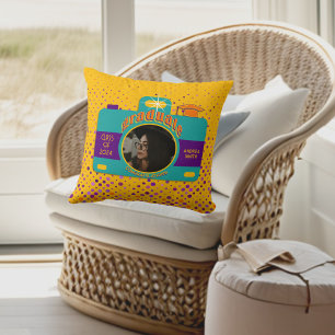 Trendy Boho Kleurrijke Retro Fun Art Afstuderen Fo Kussen