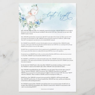 Trendy boho olifant blauw bloemenspel Links Rechts