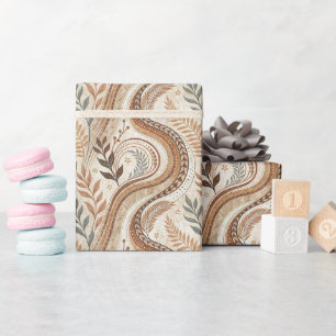 Trendy Boho Patroon Wrapping Paper Roll Cadeaupapier