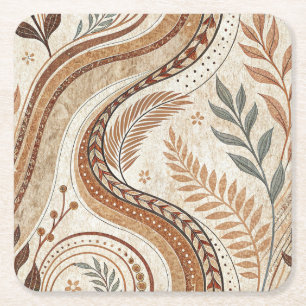 Trendy Boho Pattern Paper Onderzetter