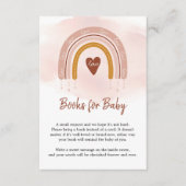 Trendy Boho Rusty Rainbow Blush Roze Boek Aanvraag Informatiekaartje (Voorkant)