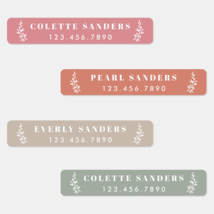Trendy Boho Strijk Naam Labels