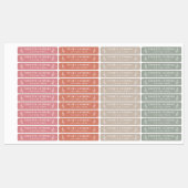 Trendy Boho Strijk Naam Labels (Vel)