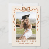 Trendy Boho Strikkoord 5 FOTO Afsluitingsfeest Kaart (Voorkant)