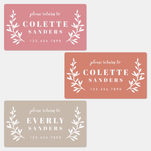 Trendy Boho Trio Waterdichte Naam Labels (Groep)