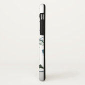Trendy Boho veren en blauwe bloemen monogram Case-Mate iPhone Case (Achterkant/links)