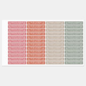 Trendy Boho Waterproof Name Labels (Vel)