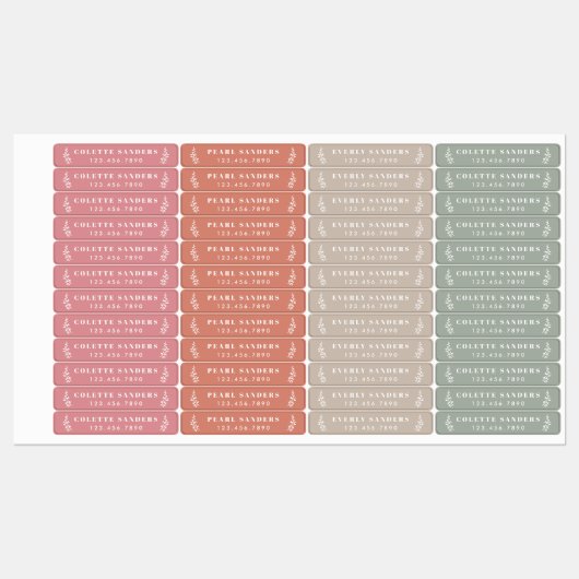 Trendy Boho Waterproof Name Labels (Vel)