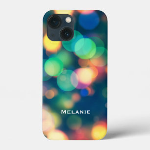 Trendy Bokeh Colorful Bubbles , gepersonaliseerd iPhone 13 Mini Hoesje