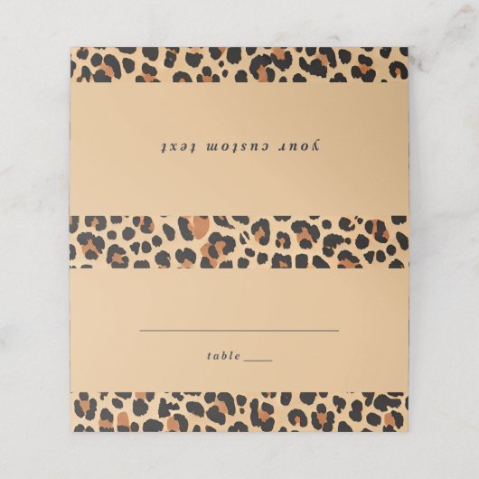 Trendy Bold Bruin en Beige Leopard Print Patroon (Buitenkant ongevouwen)