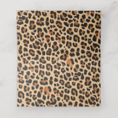Trendy Bold Bruin en Beige Leopard Print Patroon (Binnenkant ongevouwen)