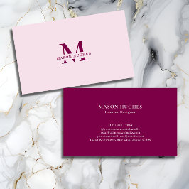 Trendy Bold Chic Monogram Visitekaartje