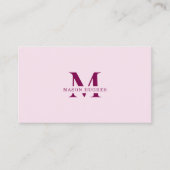 Trendy Bold Chic Monogram Visitekaartje (Voorkant)