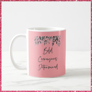 Trendy Bold Couraful Determinated Pink Koffiemok
