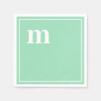 Trendy Bold Lower Hoesje Monogram Seafoam Green