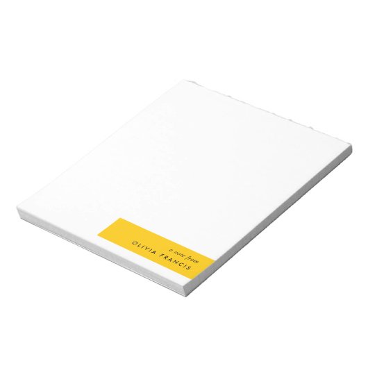 Trendy Bold Mustard Yellow Minimum Simple Notitieblok (Gedraaid)