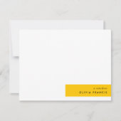 Trendy Bold Mustard Yellow Minimum Simple Notitiekaartje (Voorkant)